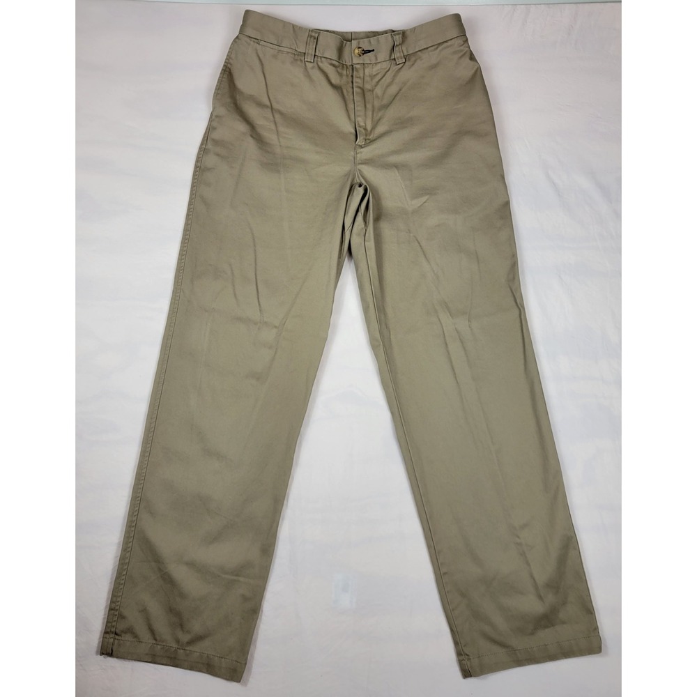 Duluth Trading Mens Middle Management Chino Pants 32x32‎ Khaki Elastic Waist